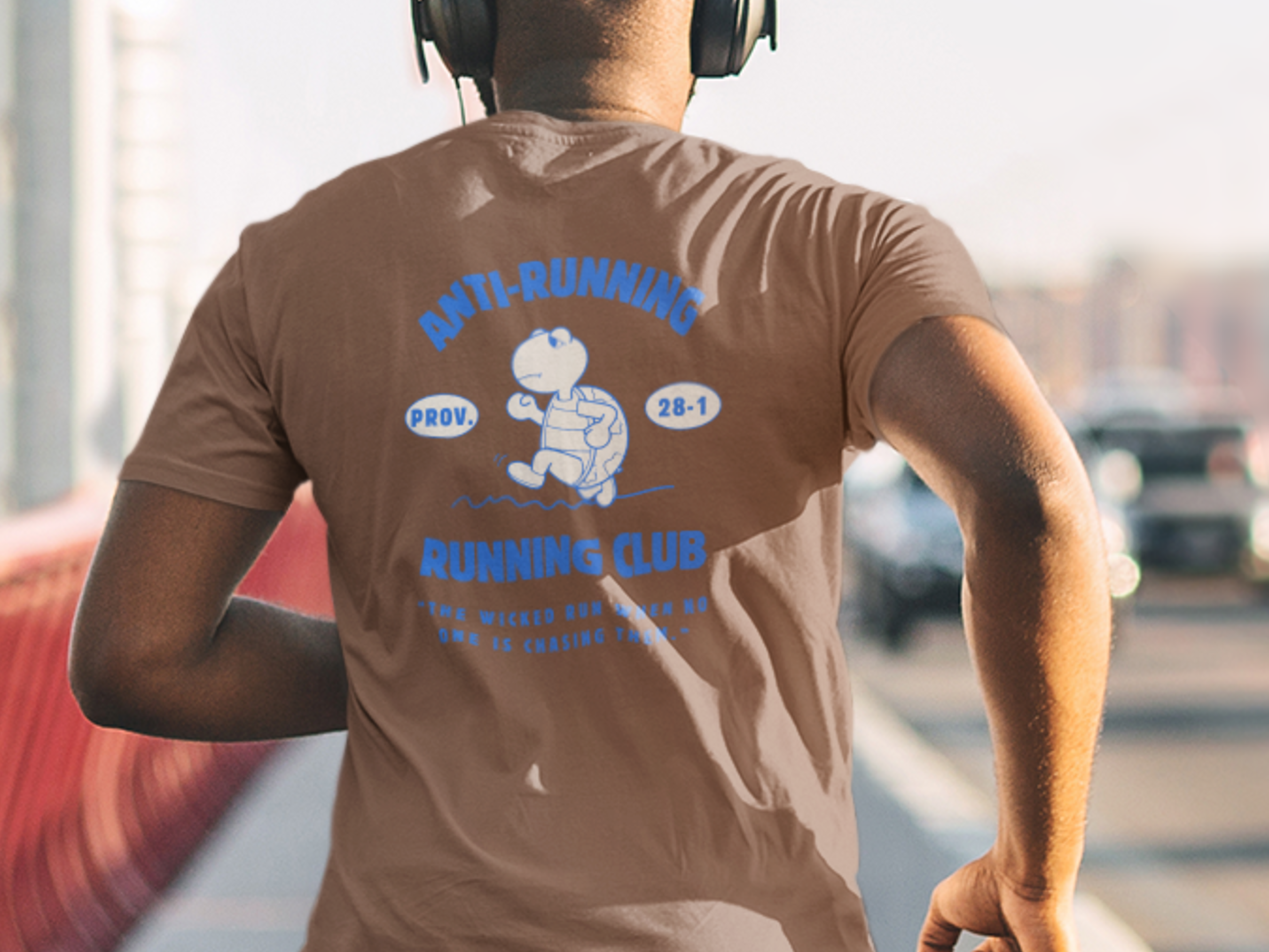 Anti Running Running Club Gospel Short Sleeved Christian T-Shirt