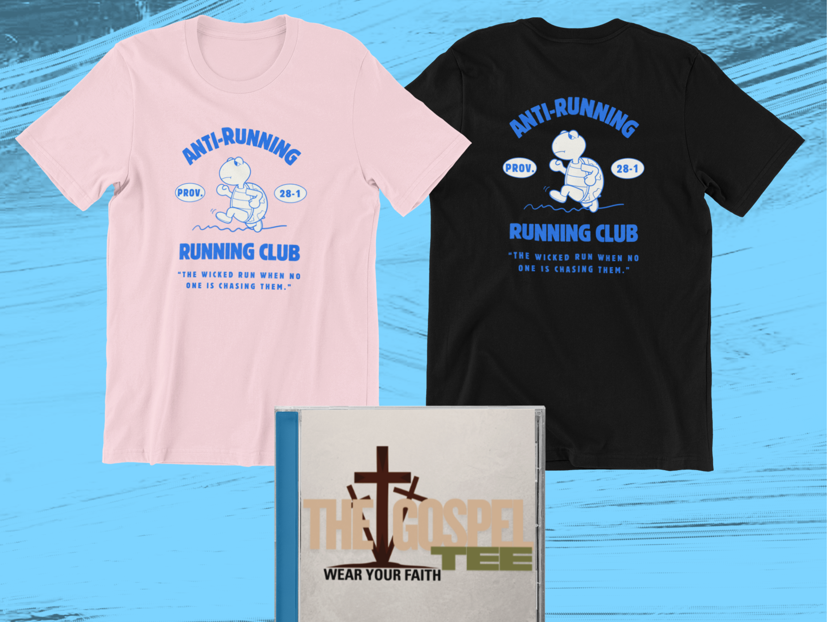 Anti Running Running Club Gospel Short Sleeved Christian T-Shirt