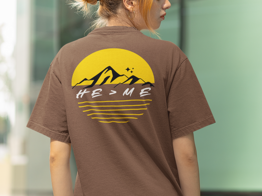 He is Greater than Me Gospel Short Sleeved Christian T-Shirt