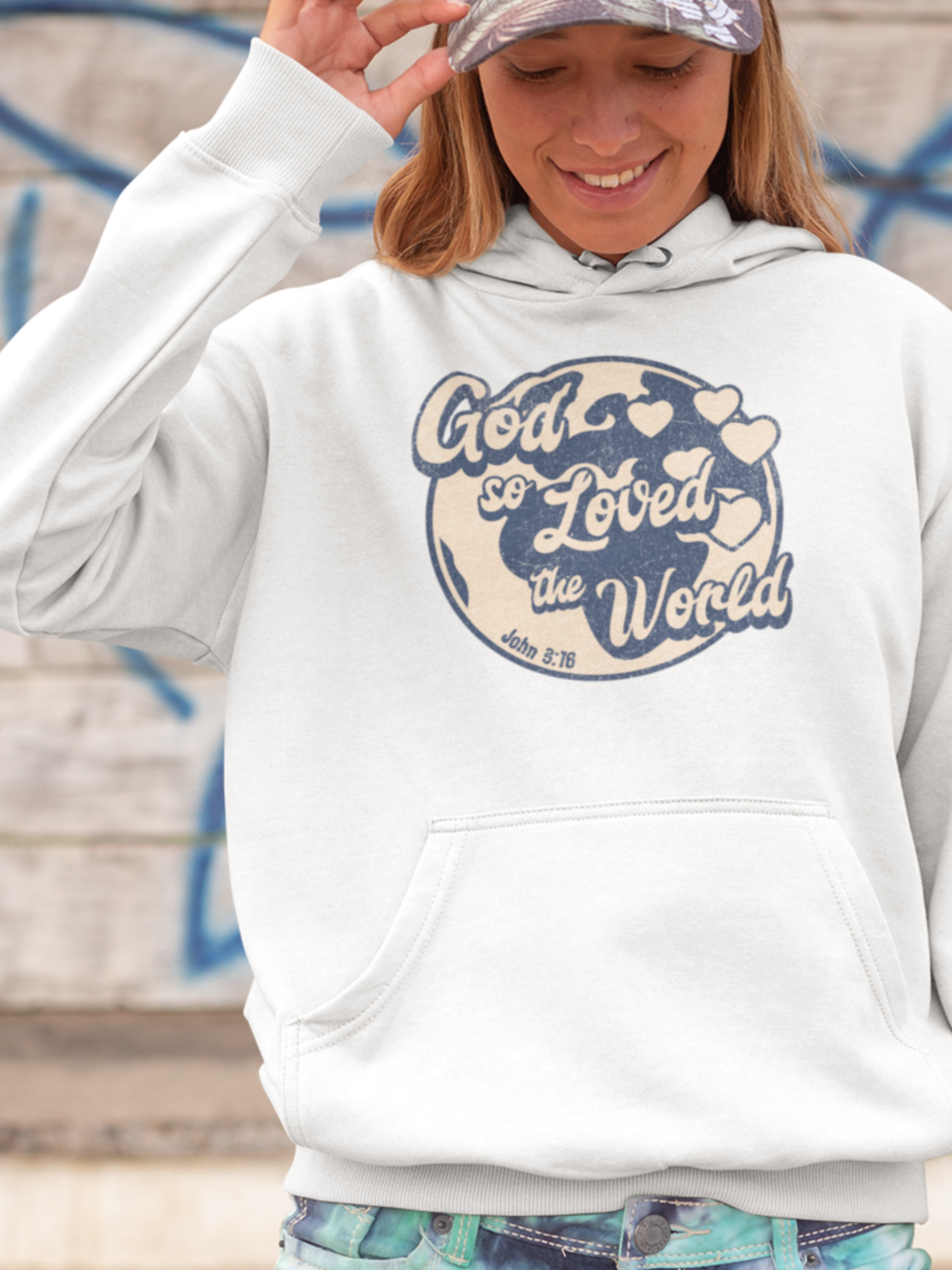 God So Loved The World Gospel Long Sleeve Christian Hoodie