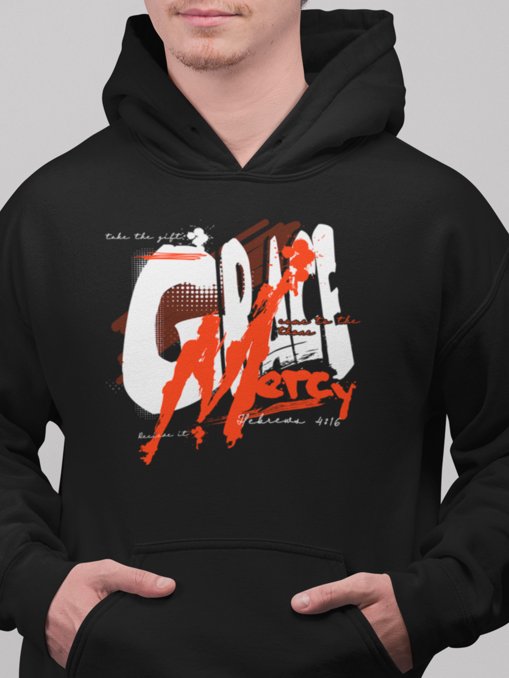 Grace and Mercy Gospel Long Sleeve Christian Hoodie