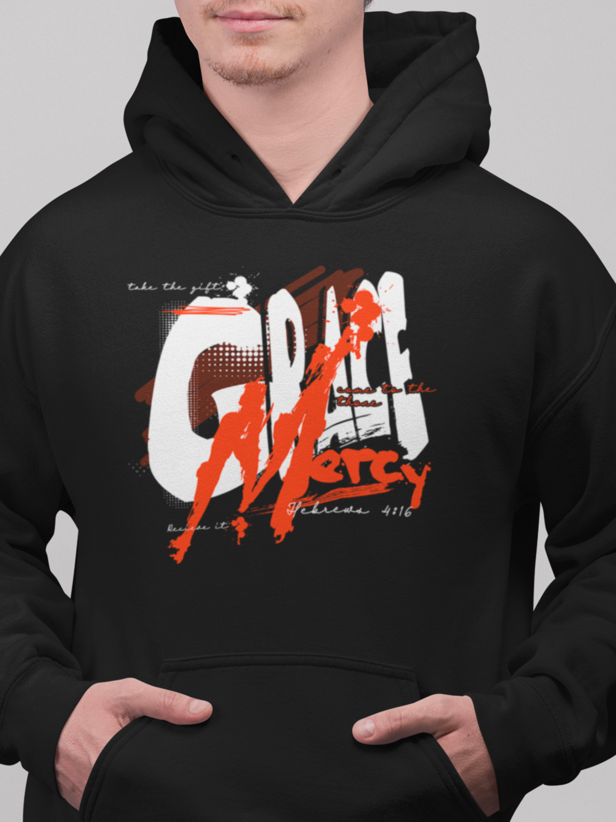 Grace and Mercy Gospel Long Sleeve Christian Hoodie