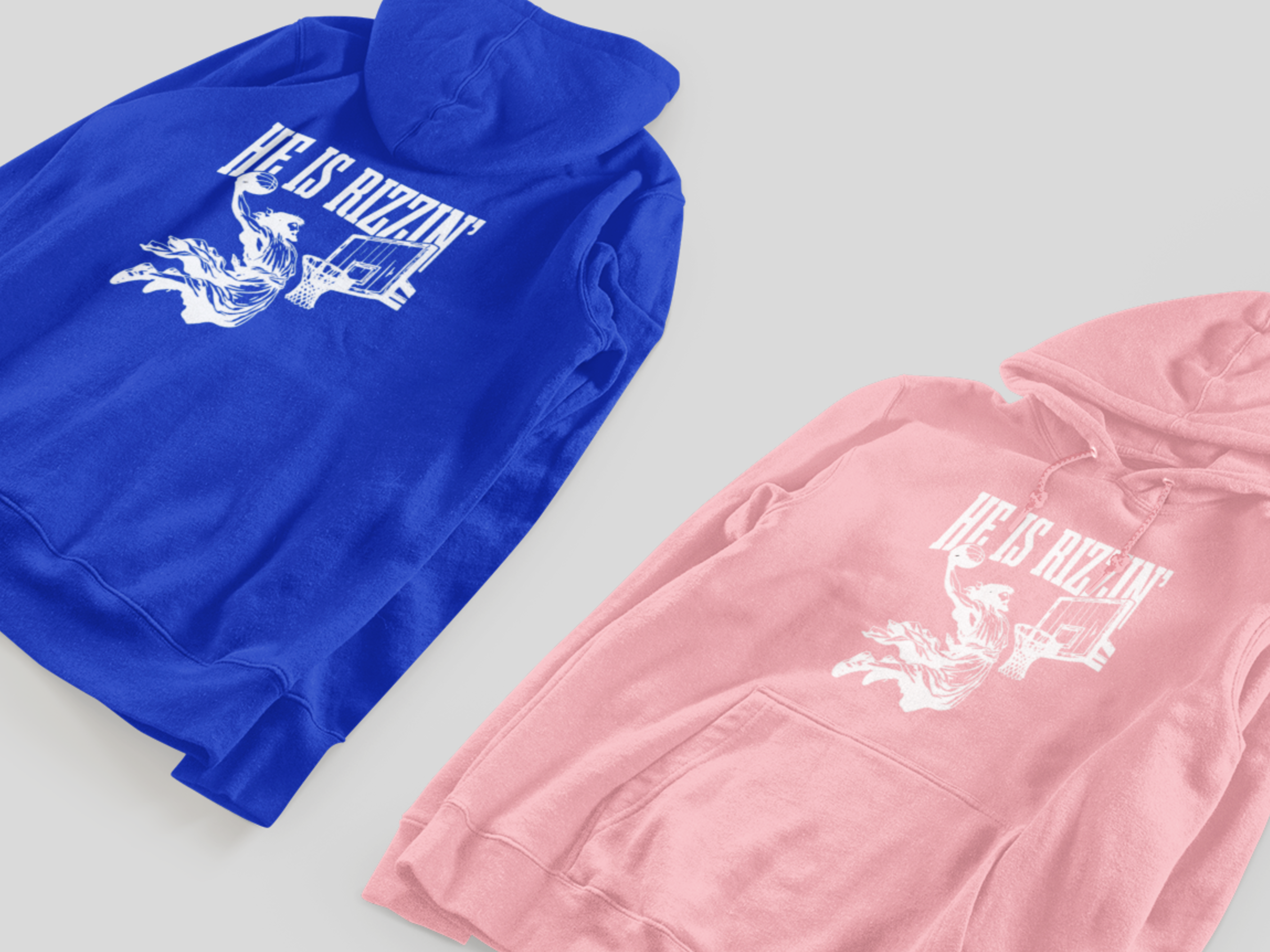 He is Rizzin' Gospel Long sleeved Christian Hoodie