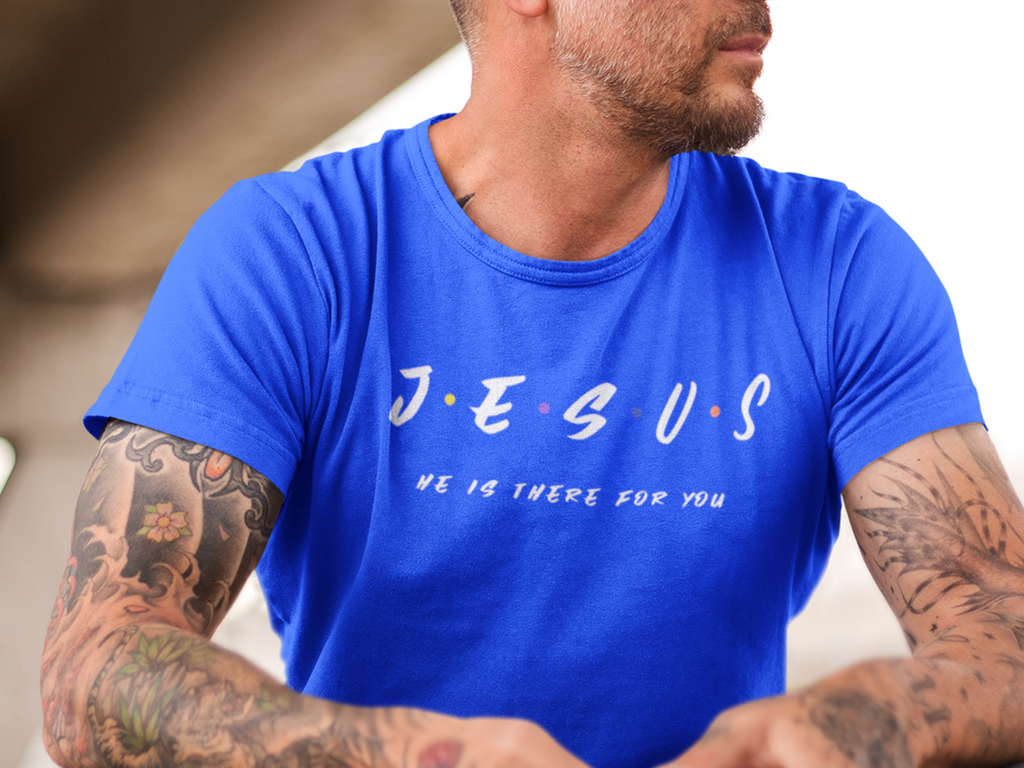 Jesus. He Is There For Your Gospel Short Sleeved Christian T-shirt