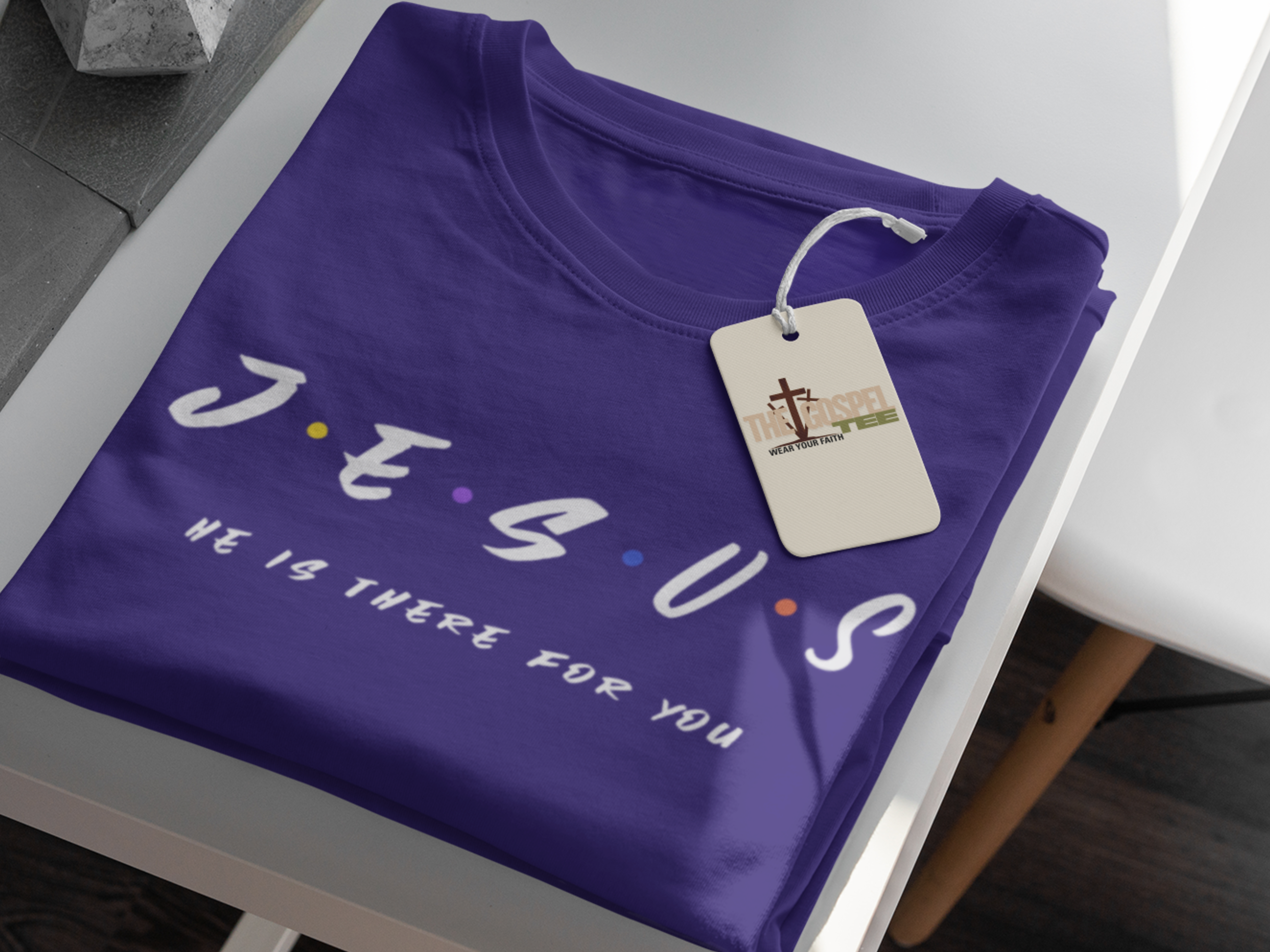 Jesus. He Is There For Your Gospel Short Sleeved Christian T-shirt