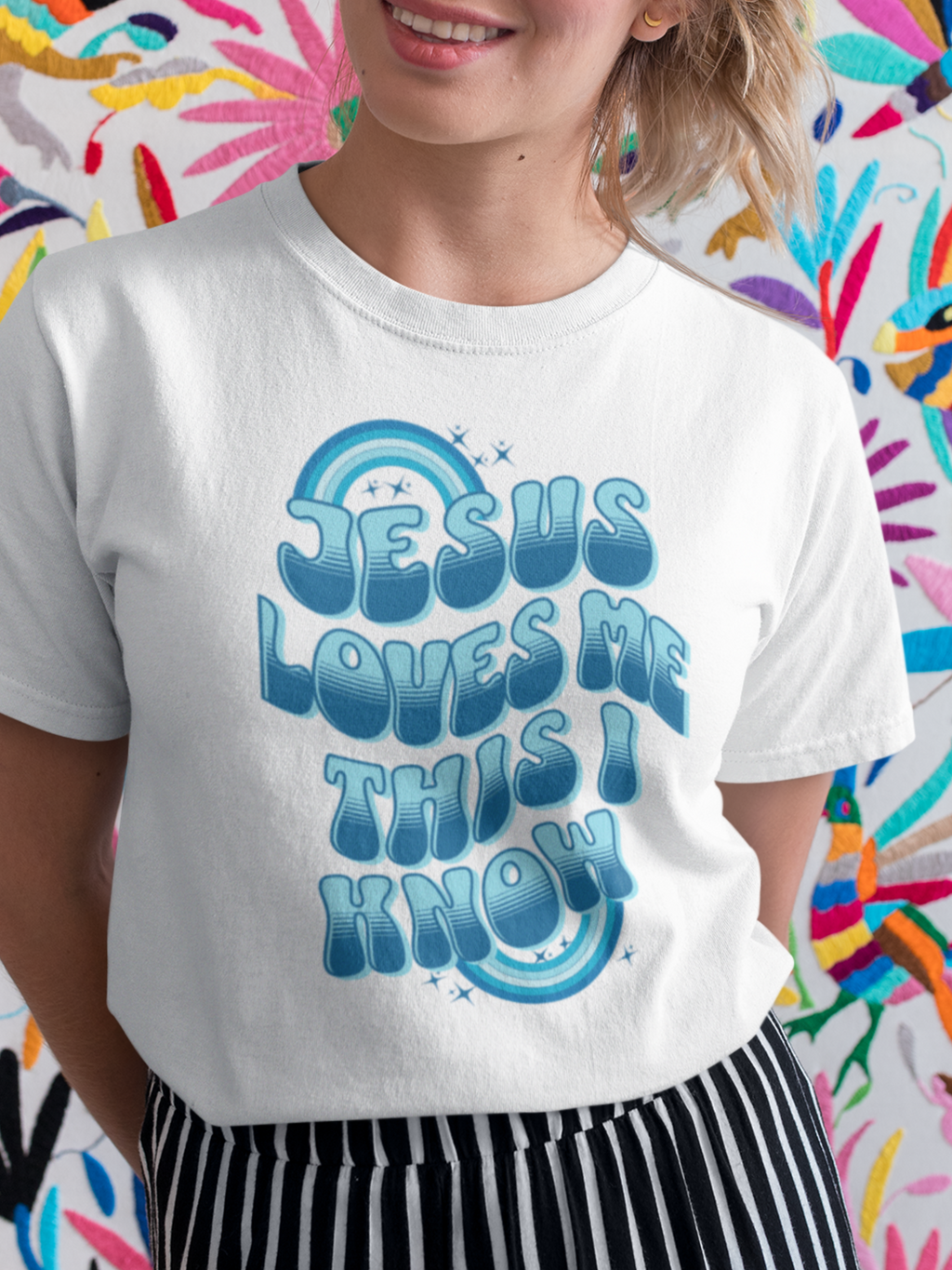 Jesus Loves Me This I Know Gospel Short Sleeved Christian T-Shirt