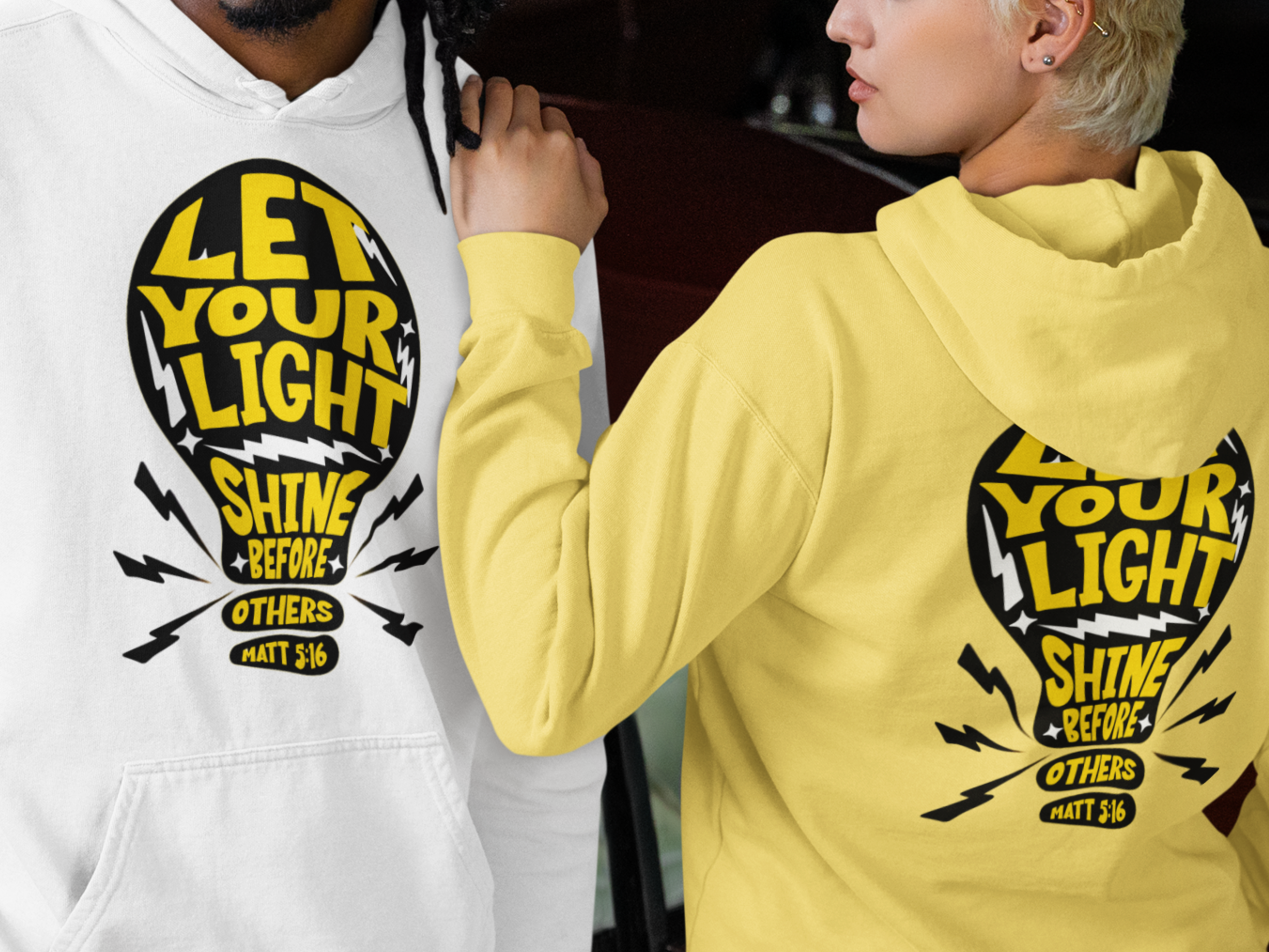 Let Your Light Shine Before Others Gospel Long Sleeved Christian Hoodie