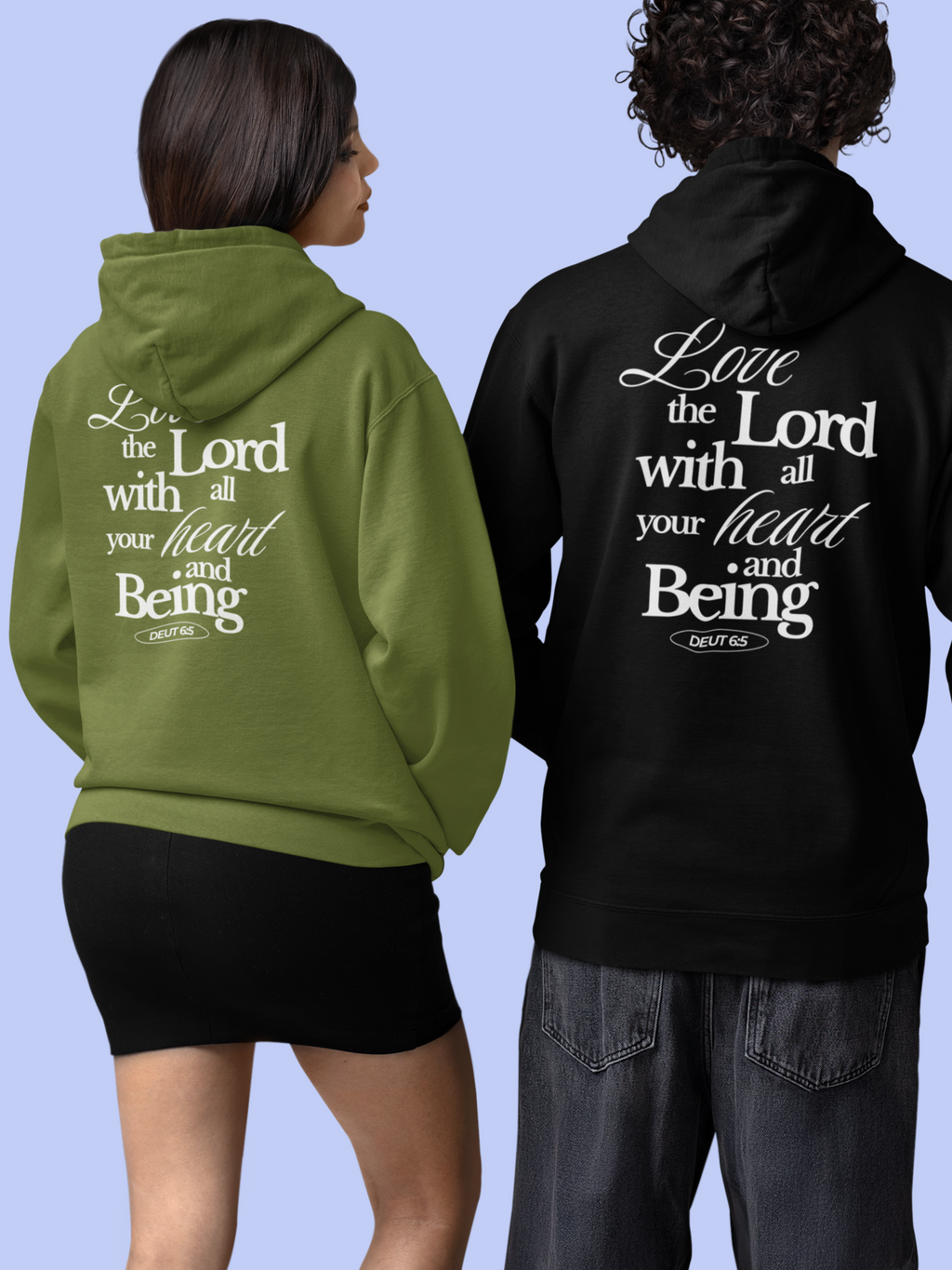 Love the Lord With All Your Heart and Being Gospel Long Sleeved Christian Hoodie