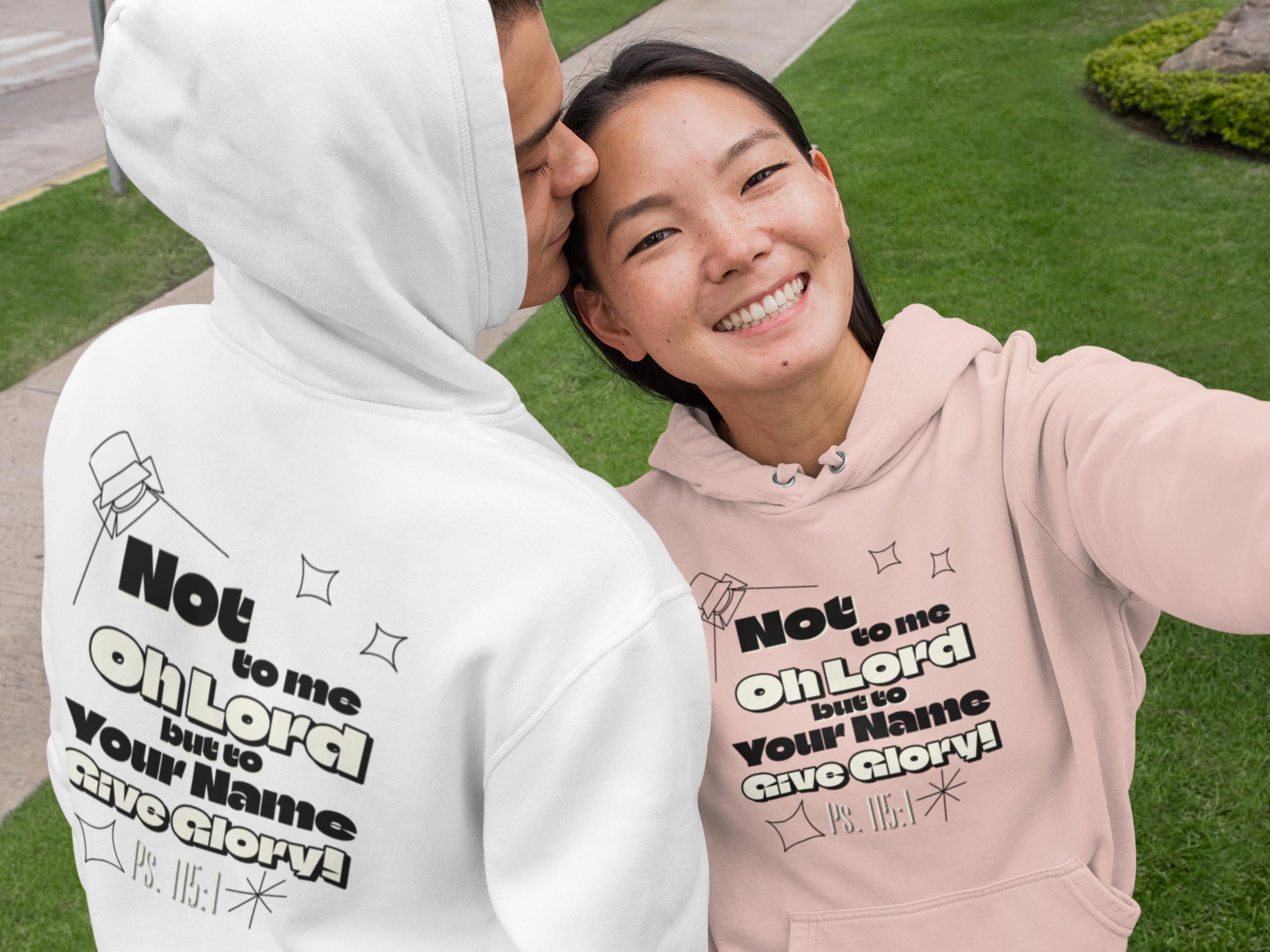 Not To Me Oh Lord But To You Gospel Long Sleeved Christian Hoodie