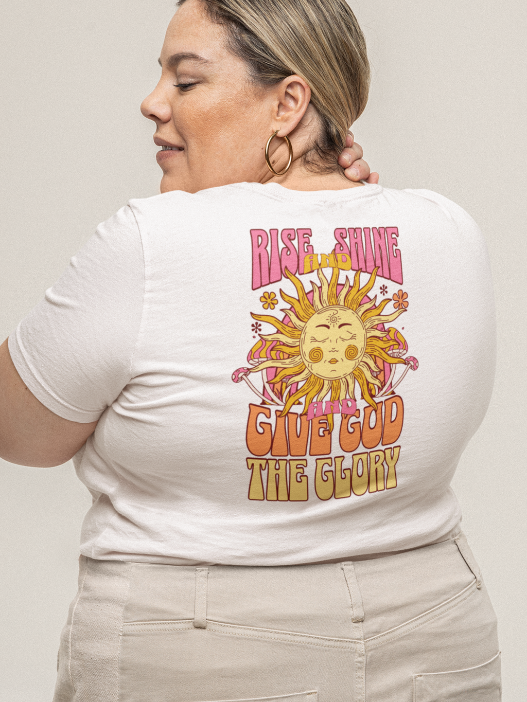Rise and Shine and Give God the Glory Gospel Short Sleeved Christian T-shirt