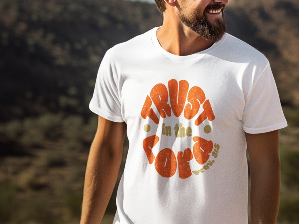 Trust in the Lord and Lean Not to Your Own Understanding Gospel Short Sleeved Christian T-shirt