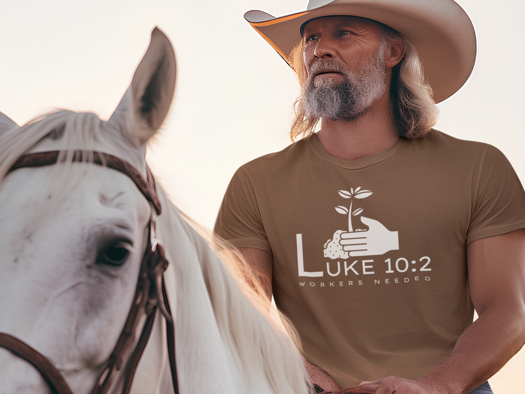 Workers Needed Luke 10:2 Gospel Short Sleeved Christian T-Shirt