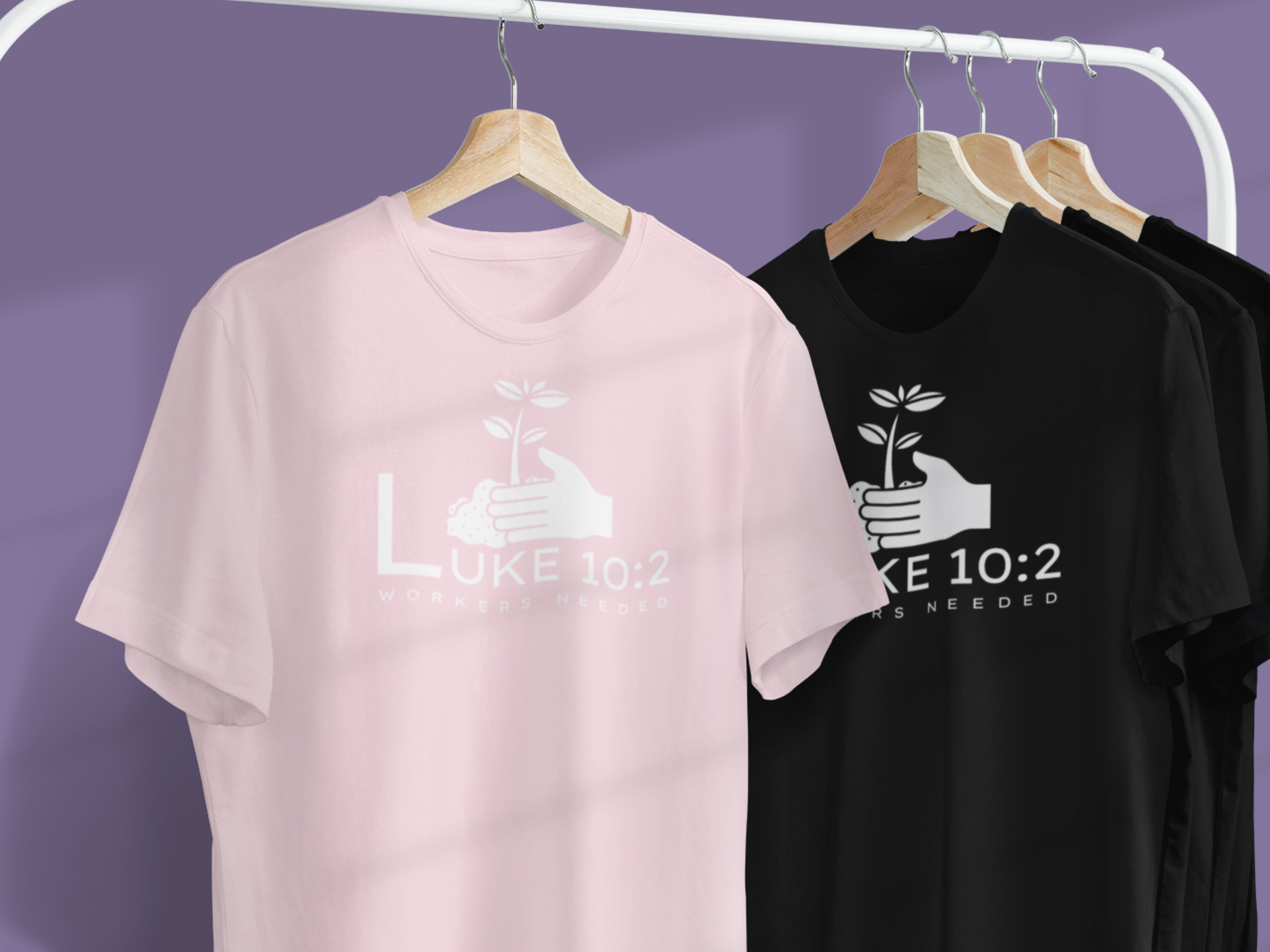 Workers Needed Luke 10:2 Gospel Short Sleeved Christian T-Shirt