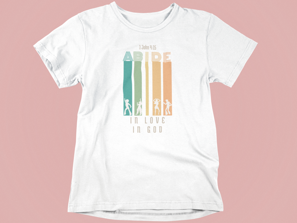 Abide in Love and His Love Gospel Short Sleeved Christian t-shirt