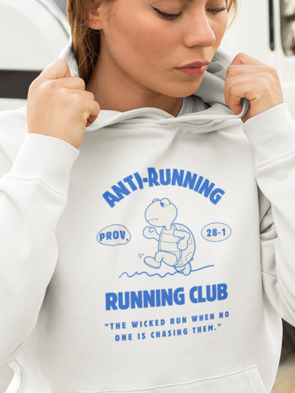 Anti Running Running Club Gospel Long Sleeved Christian Hoodie