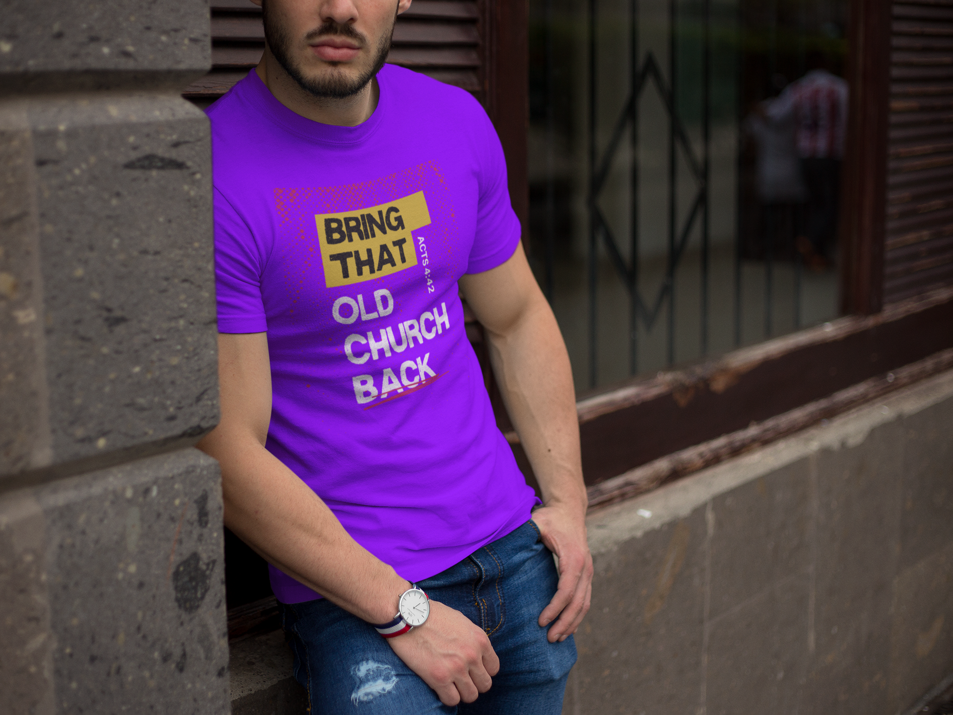 Bring that Old Church Back Gospel Short Sleeved Christian T Shirt