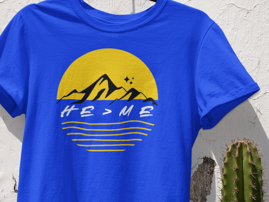 He is Greater than Me Gospel Short Sleeved Christian T-Shirt