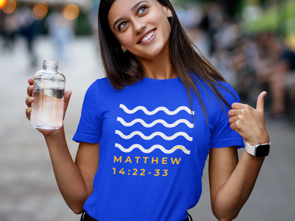 Come Walk on Water Gospel Short Sleeved Christian T Shirt