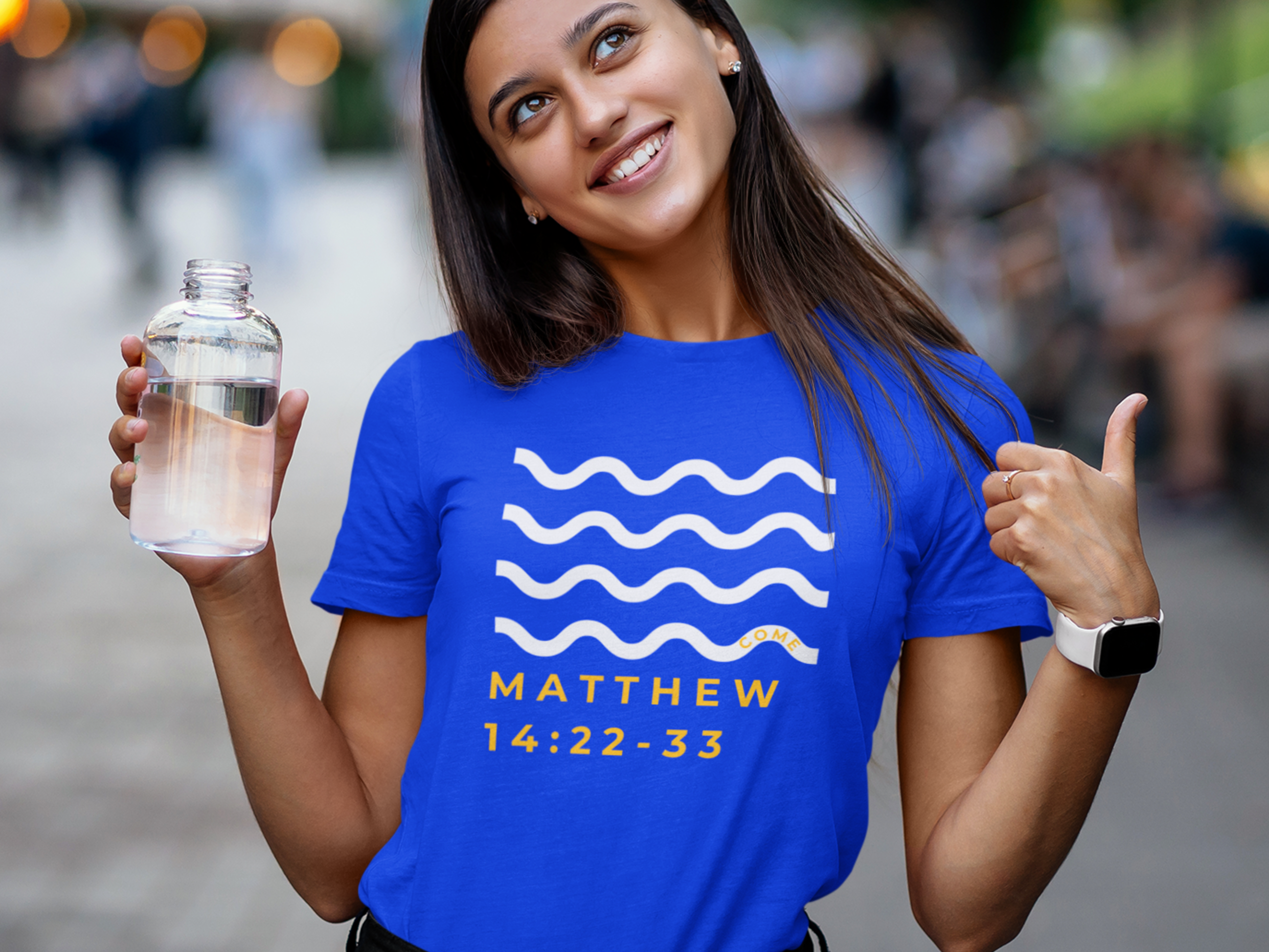 Come Walk on Water Gospel Short Sleeved Christian T Shirt