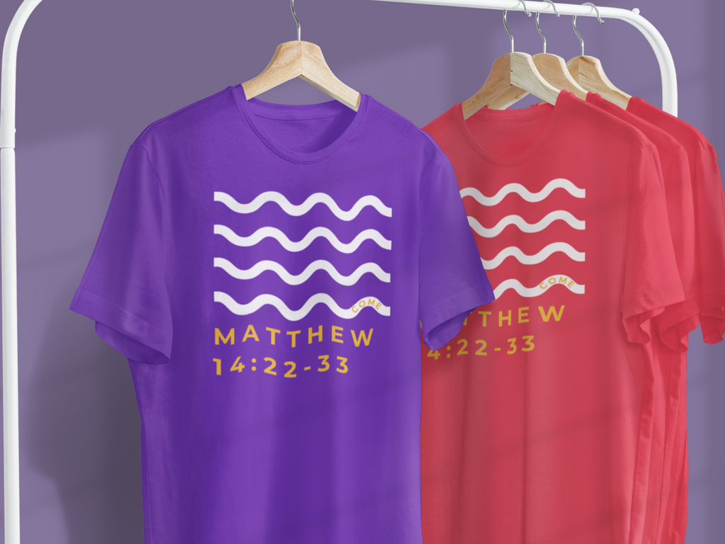 Come Walk on Water Gospel Short Sleeved Christian T Shirt