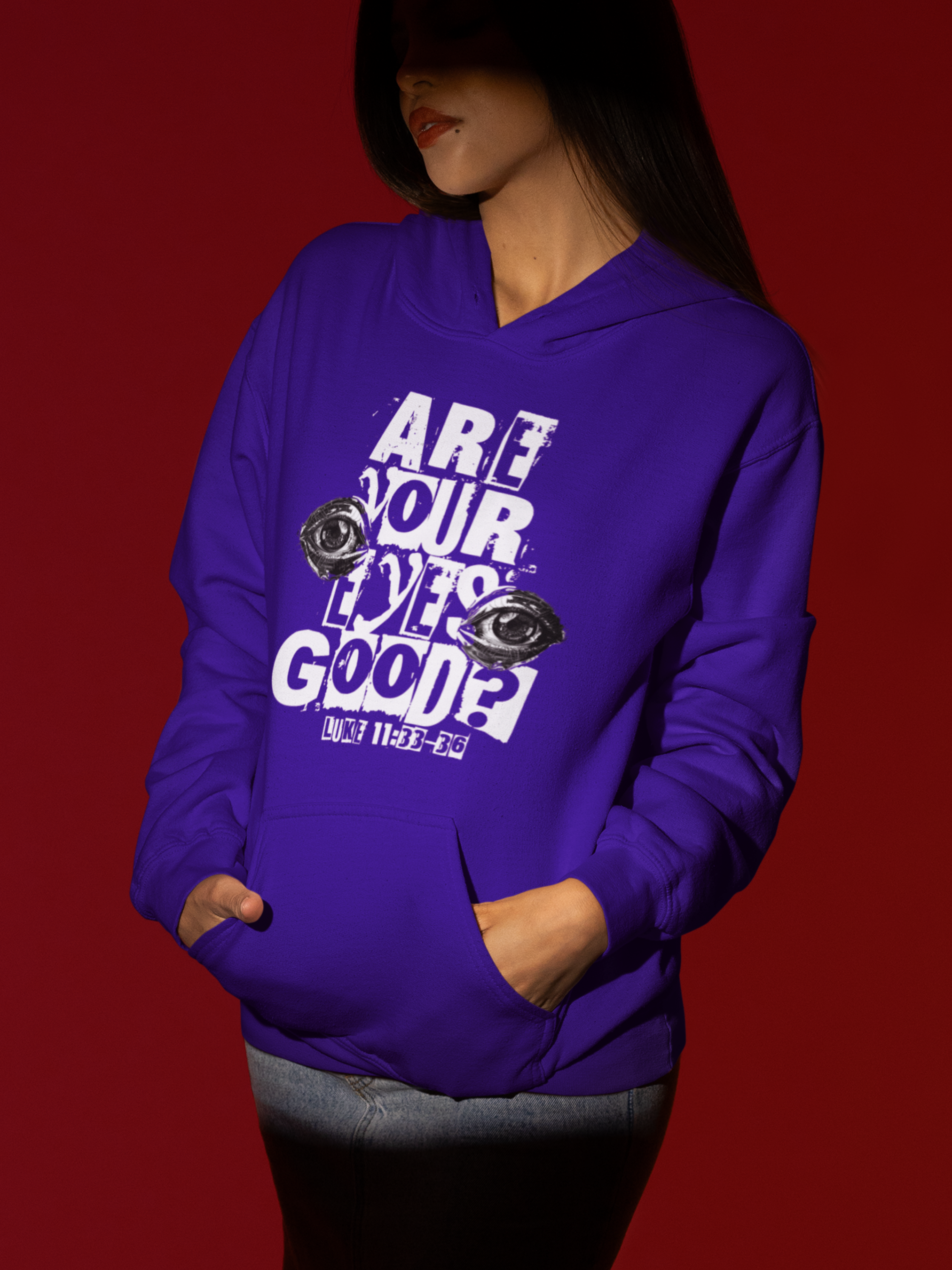 Luke 11:33-36 How are Your Eyes Gospel Long Sleeve Christian T-Shirt