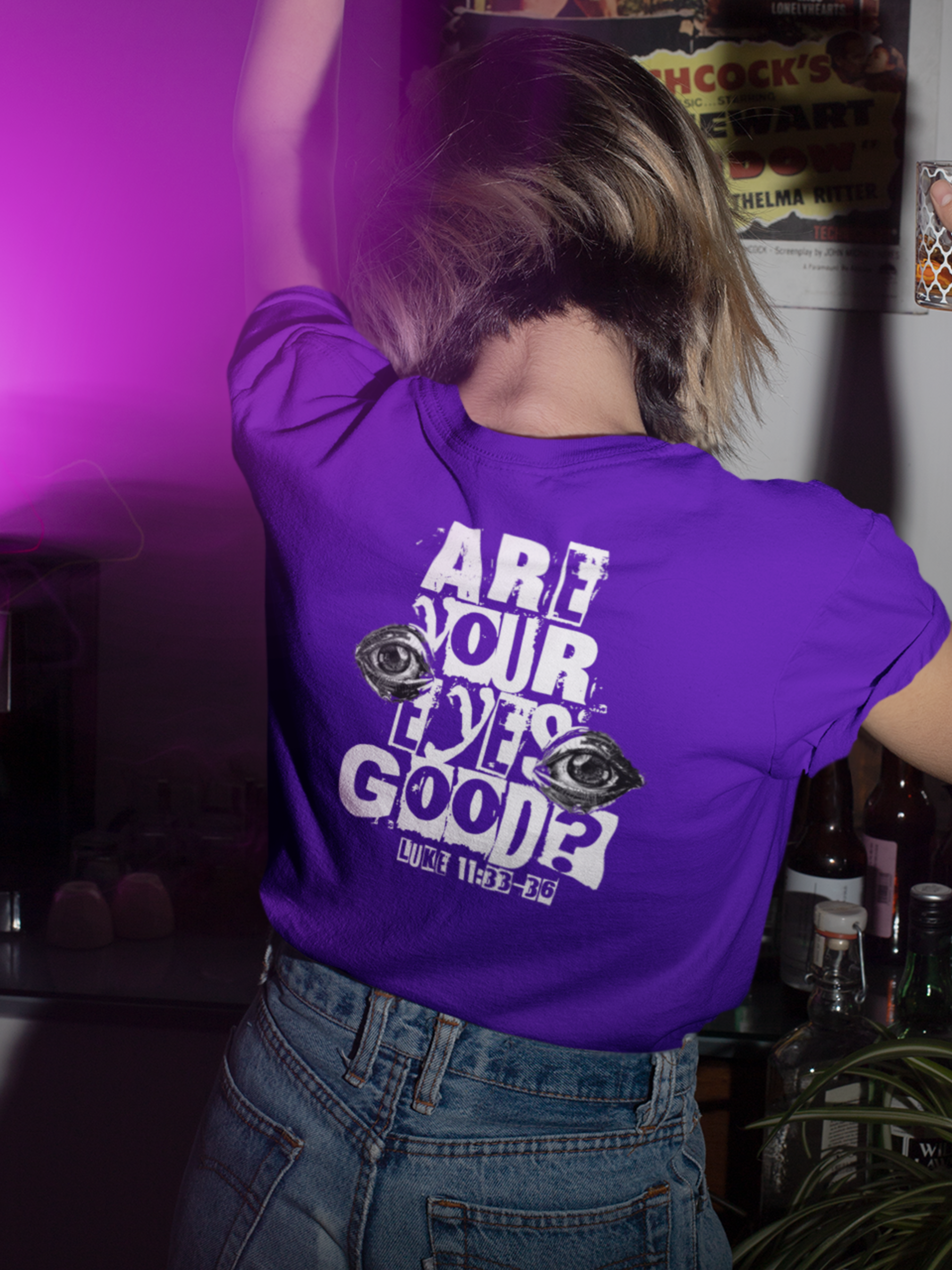 Luke 11:33-36 How are Your Eyes Gospel Short Sleeved Christian T-shirt