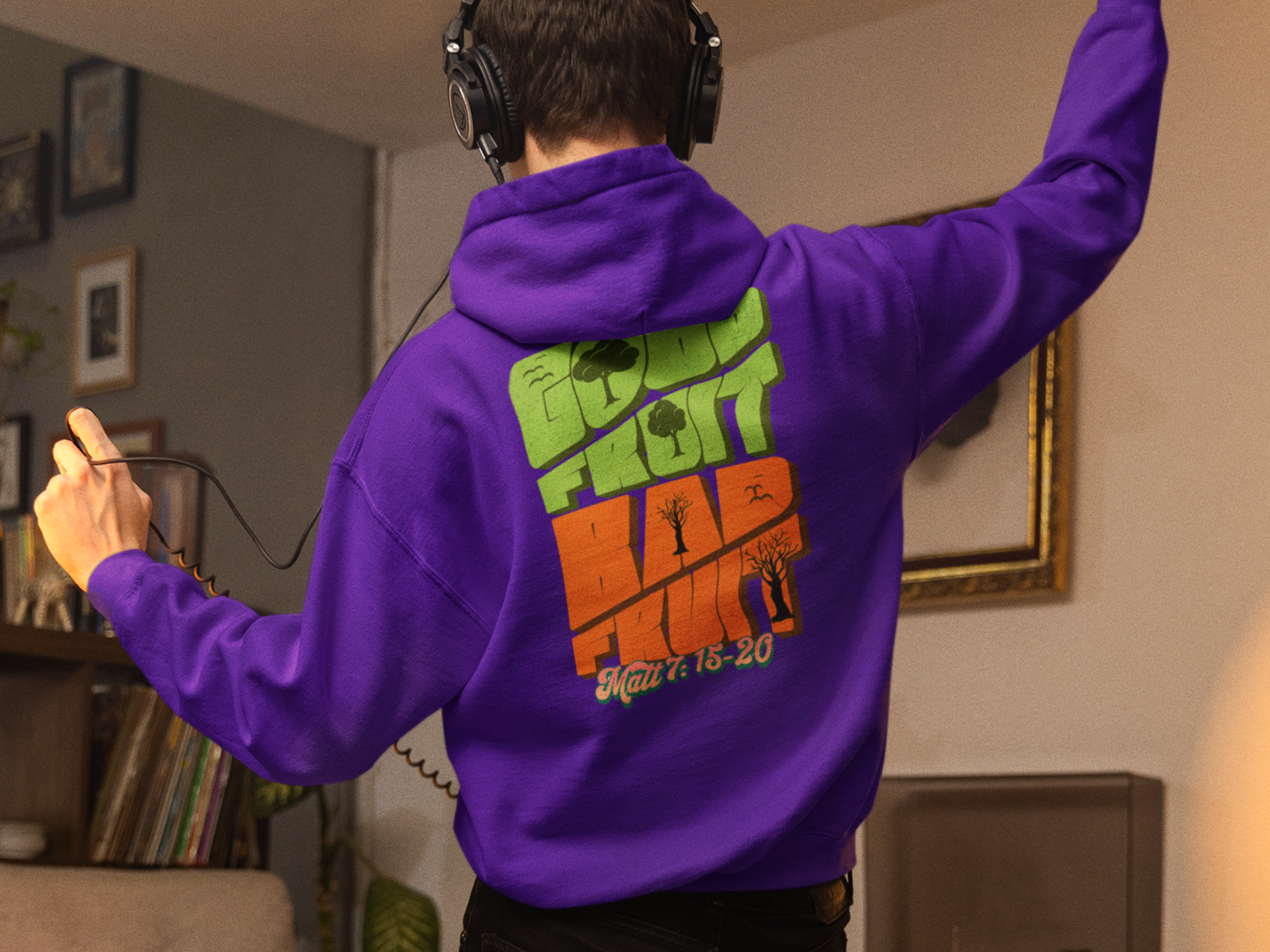 Good Fruit Bad Fruit Gospel Long Sleeved Christian Hoodie