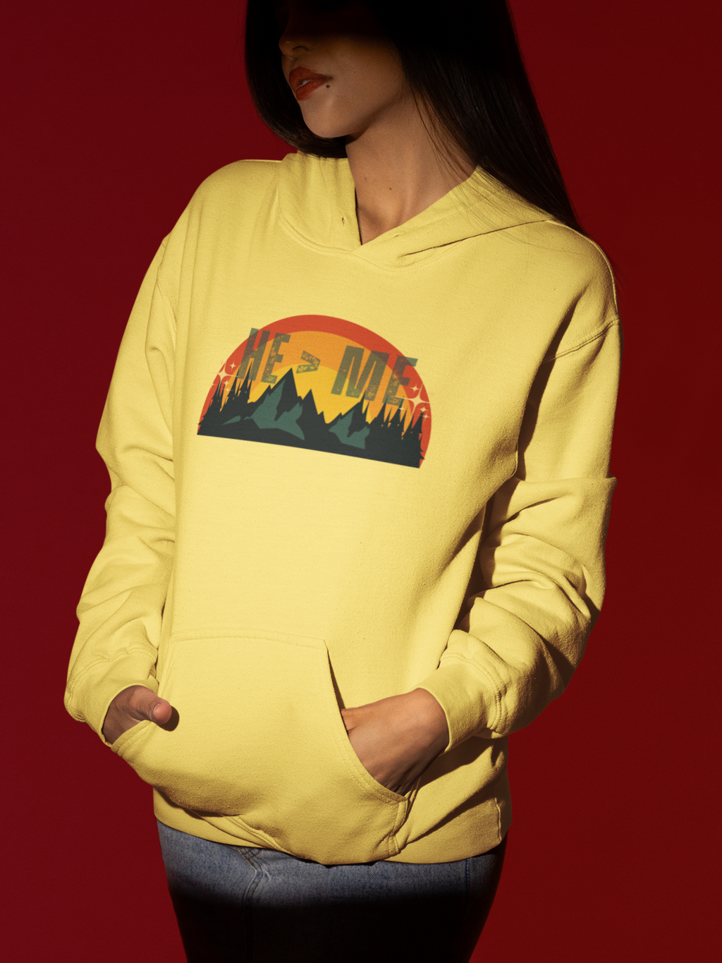He is always greater than me Gospel long sleeved Christian Hoodie