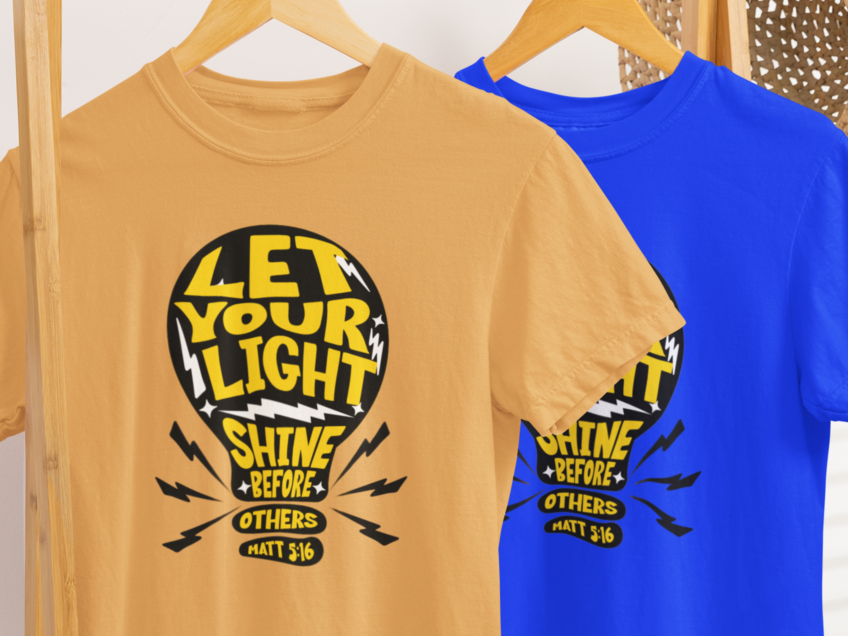 Let Your Light Shine Before Others Gospel Short Sleeved Christian T-Shirt