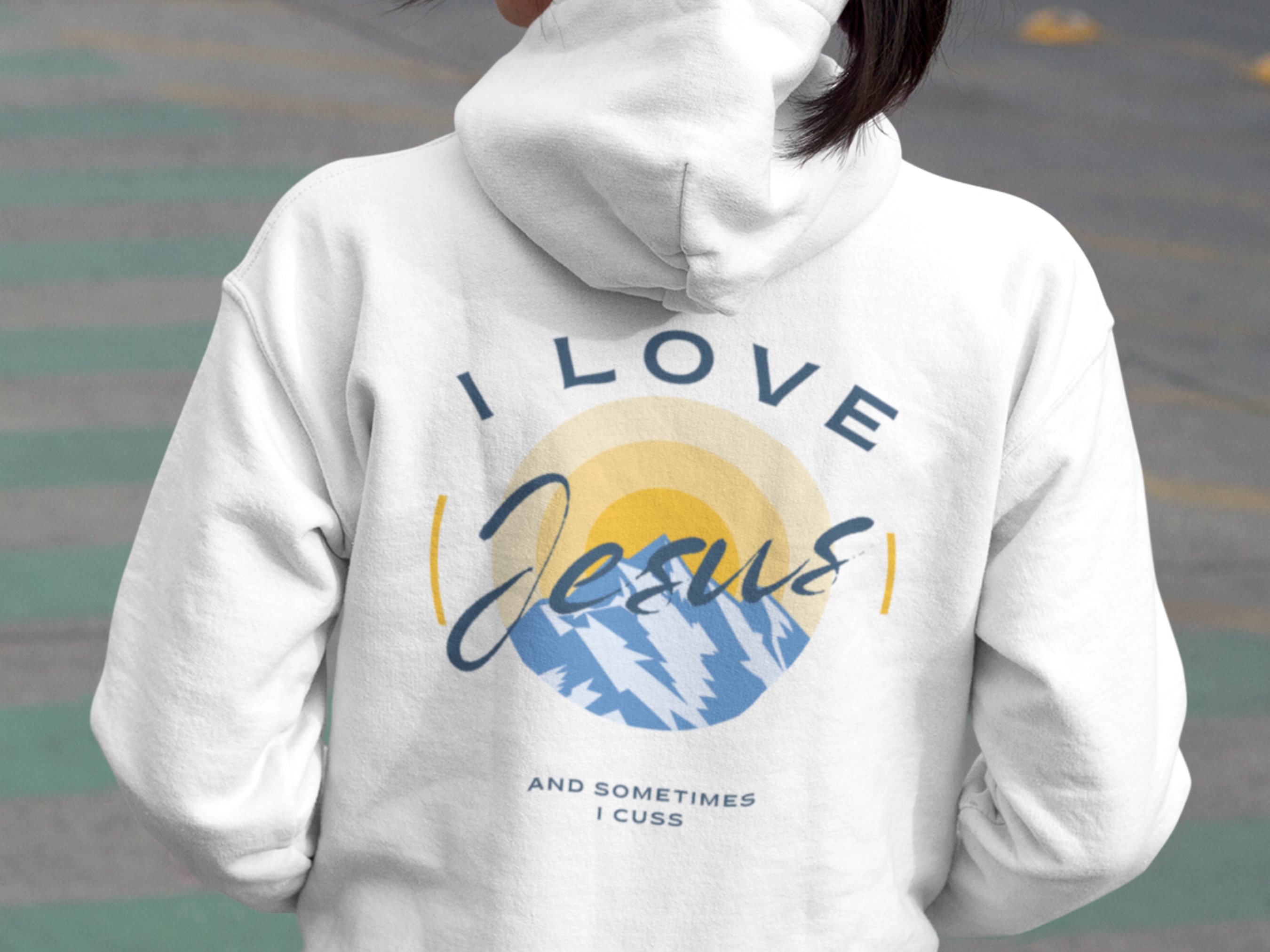 I Love Jesus and Sometimes I Cuss Gospel Long Sleeved Christian Hoodie