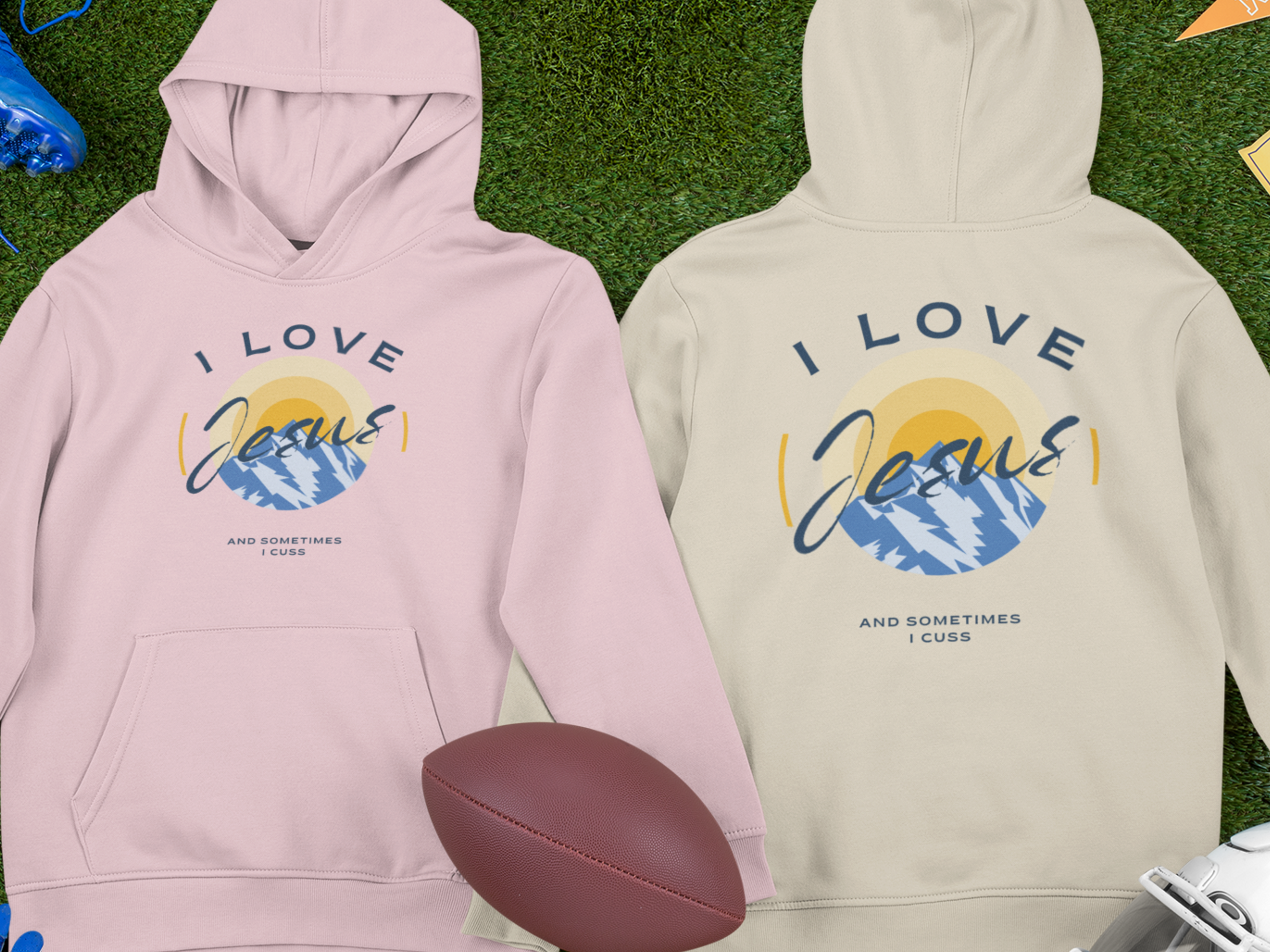 I Love Jesus and Sometimes I Cuss Gospel Long Sleeved Christian Hoodie