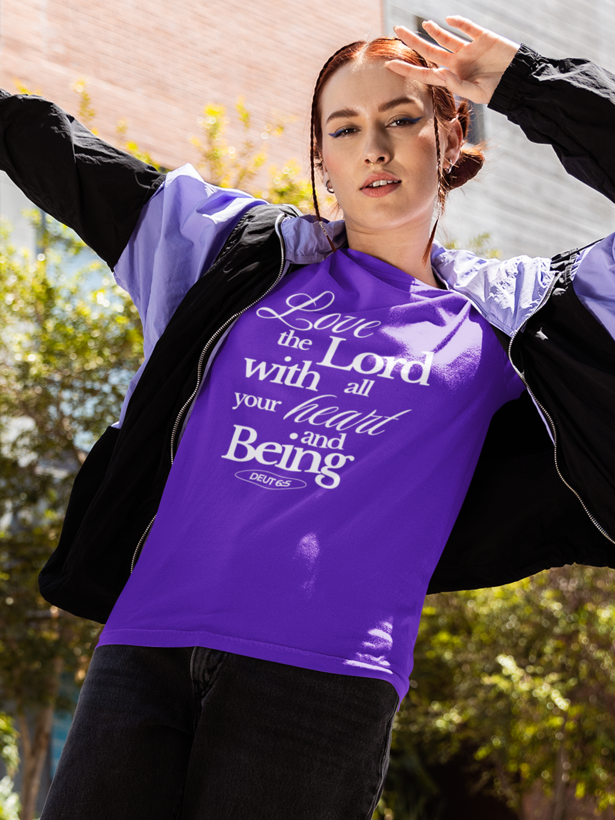 Love the Lord With All Your Heart and Being Gospel Short Sleeved Christian T-shirt