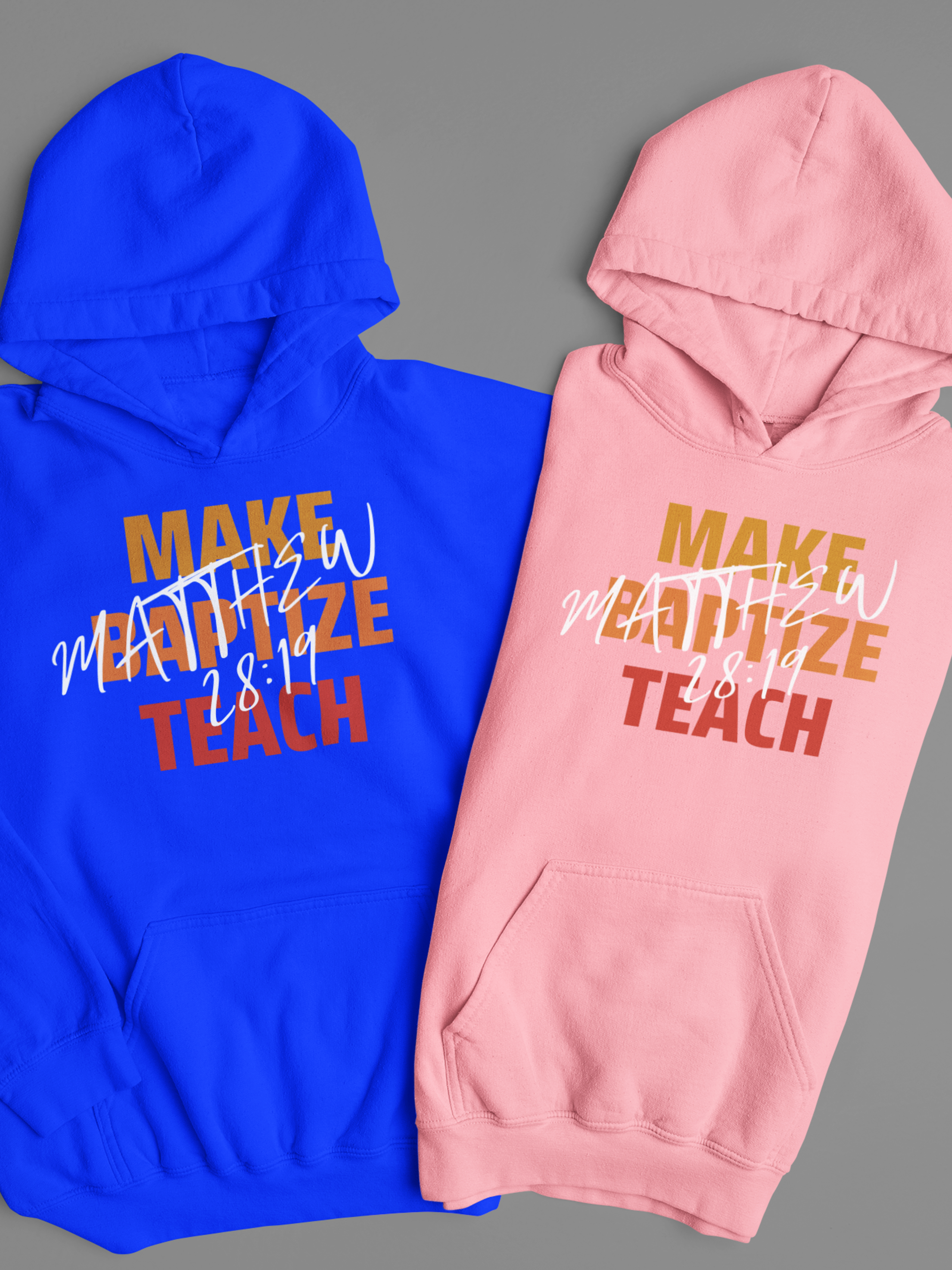Make Baptize Teach Gospel Long Sleeve Christian Hoodie