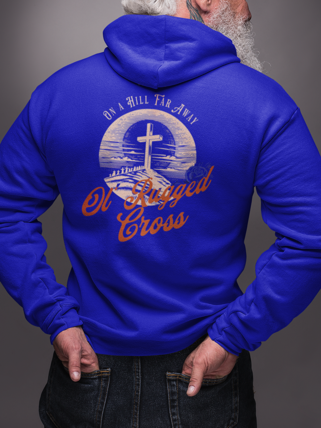 Ol' Rugged Cross Gospel Long Sleeve Christian Hoodie