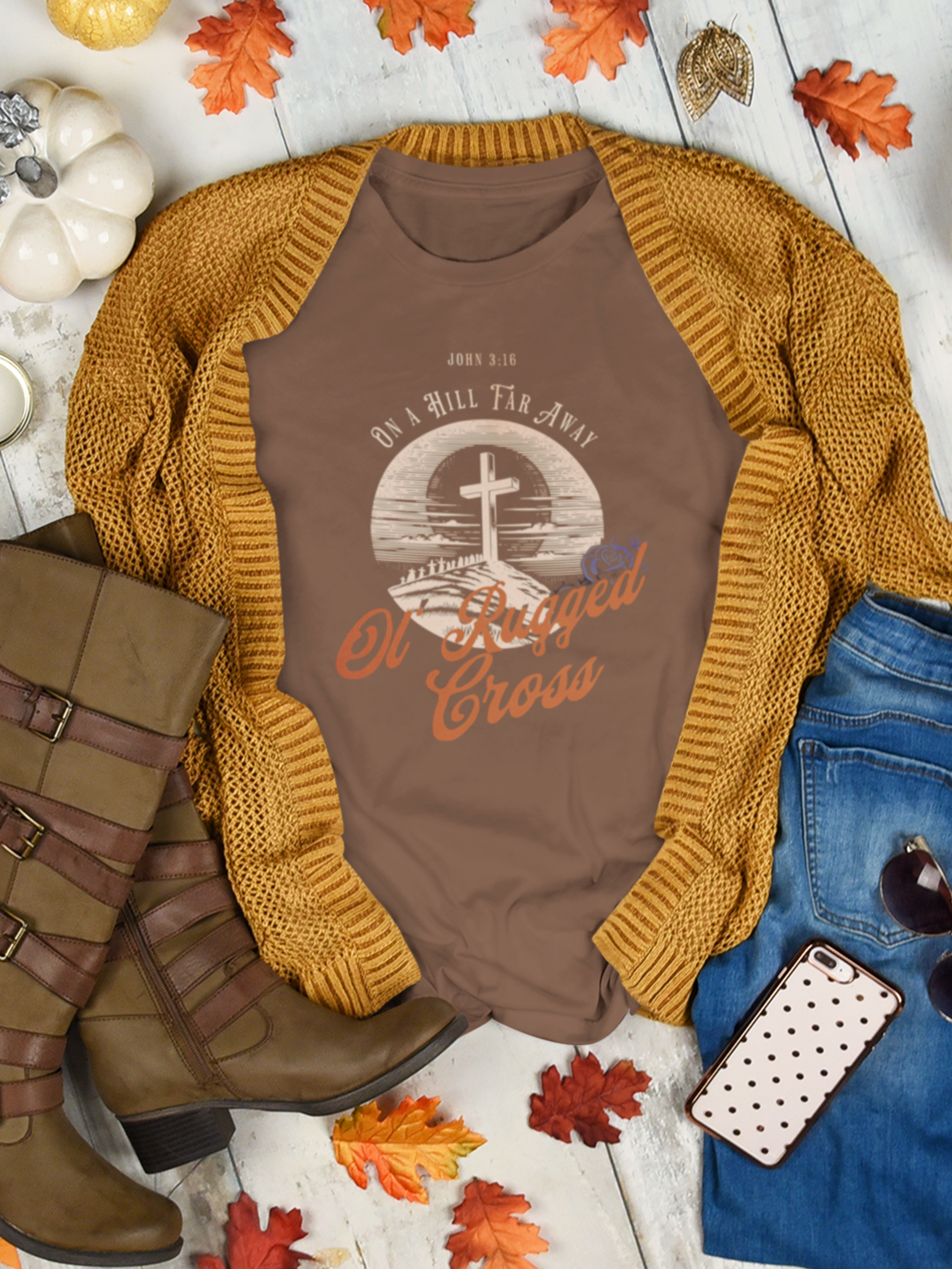 Ol' Rugged Cross Gospel Short Sleeve Christian T-Shirt