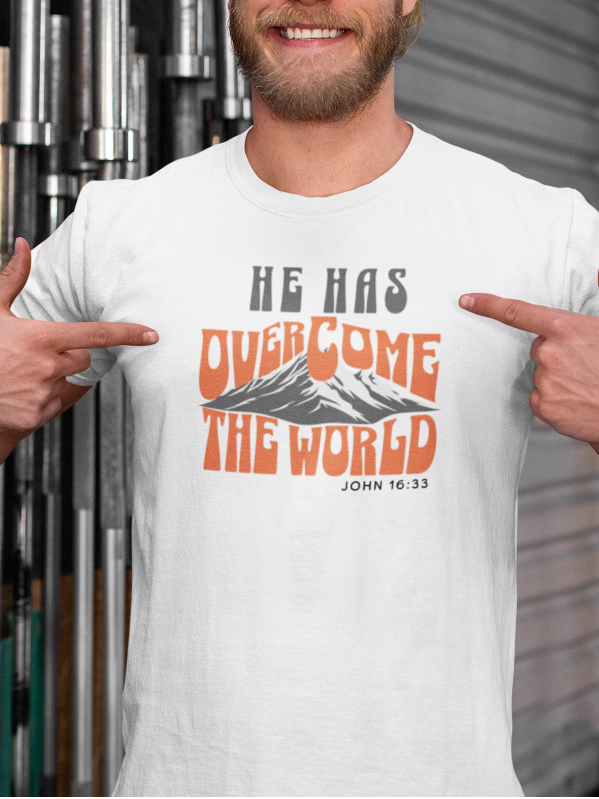 Jesus Has Overcome the World Gospel Short Sleeve Christian T-shirt