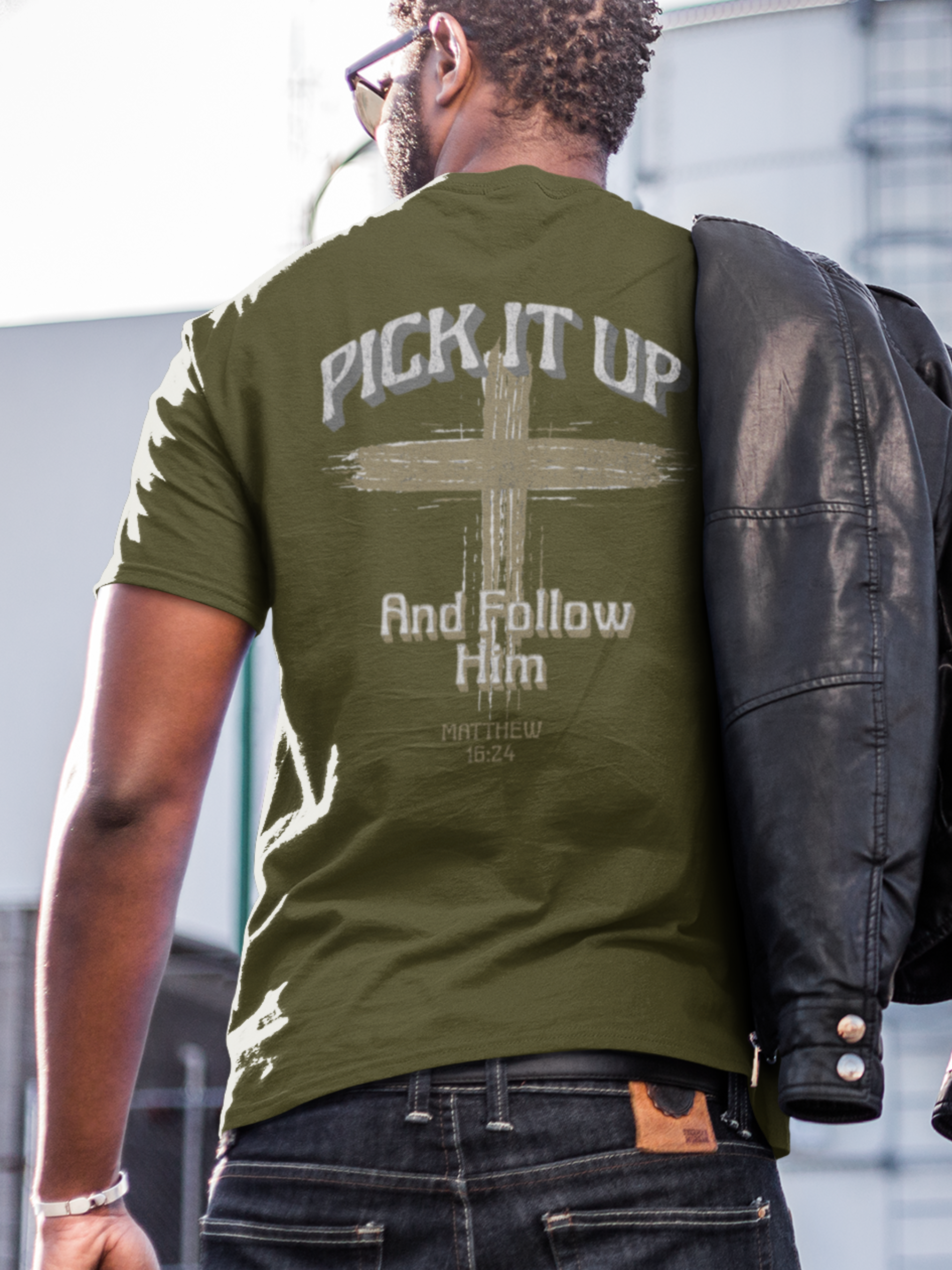 Pick up Your Cross Gospel Short Sleeve Christian T-Shirt