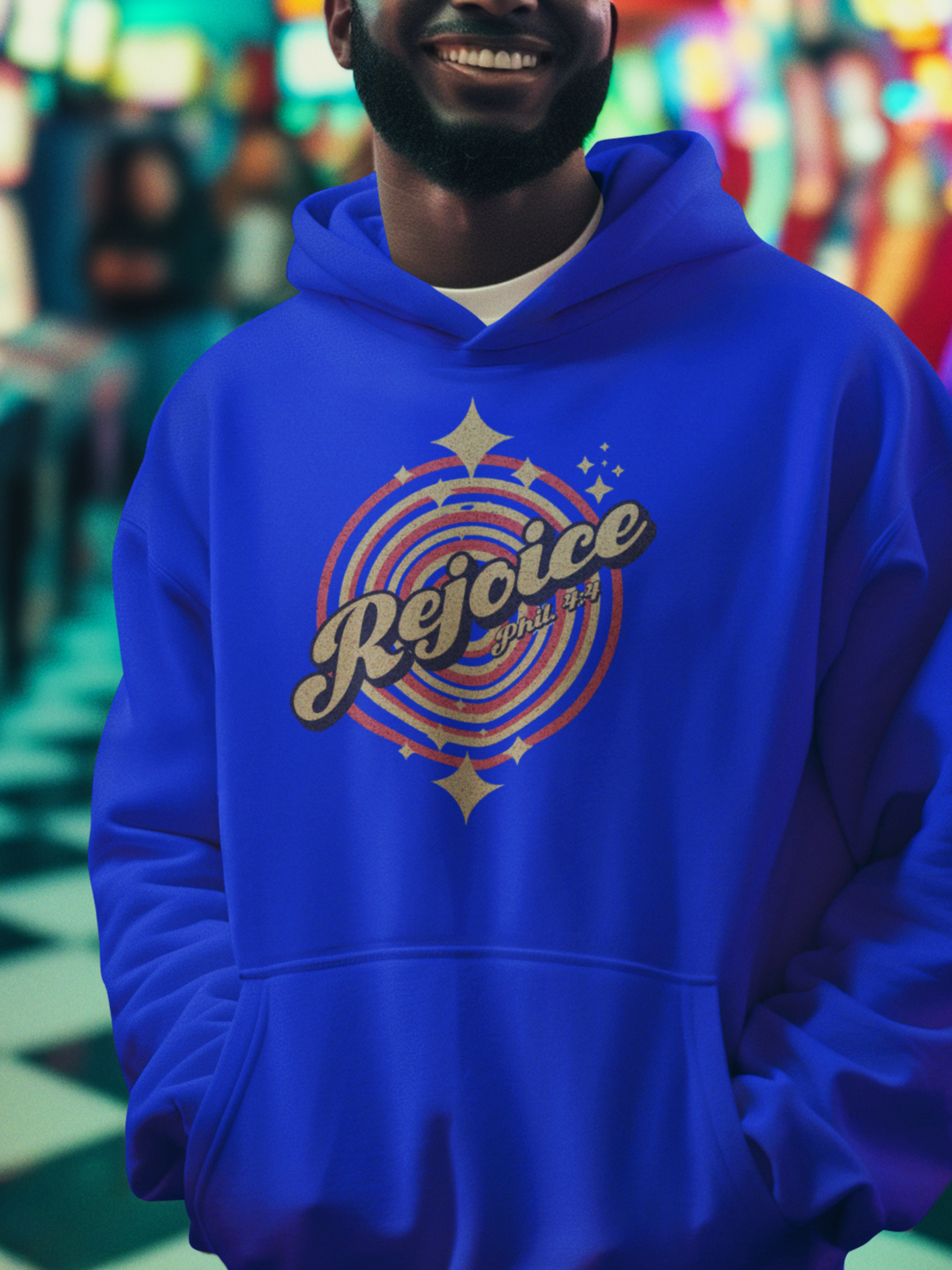 Rejoice! Gospel Long Sleeve Christian Hoodie