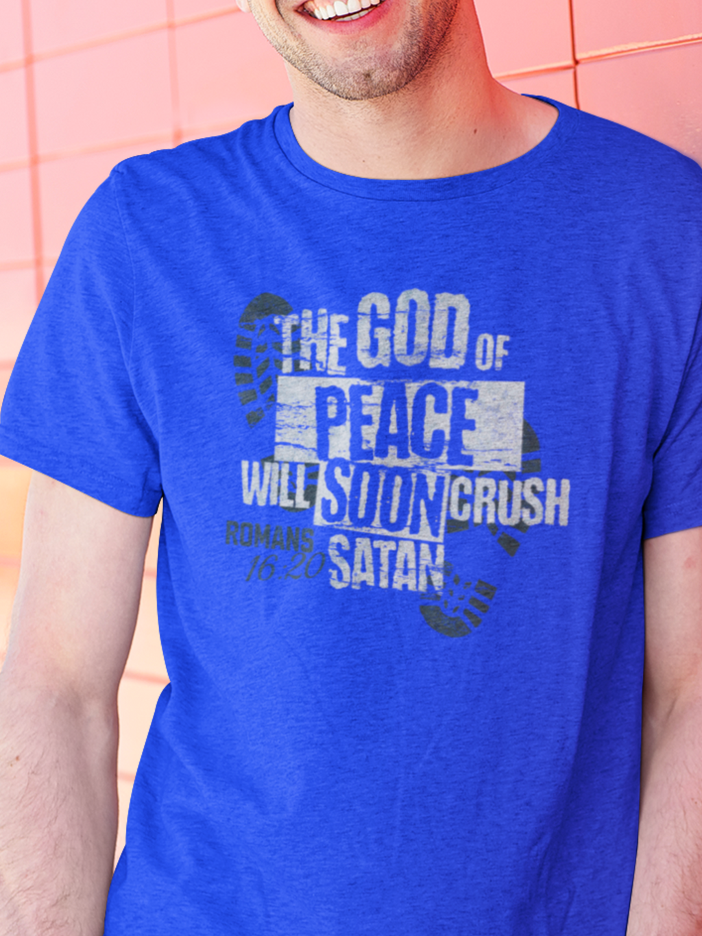 God of Peace Will Soon Crush Satan Gospel Short Sleeve Christian T-Shirt