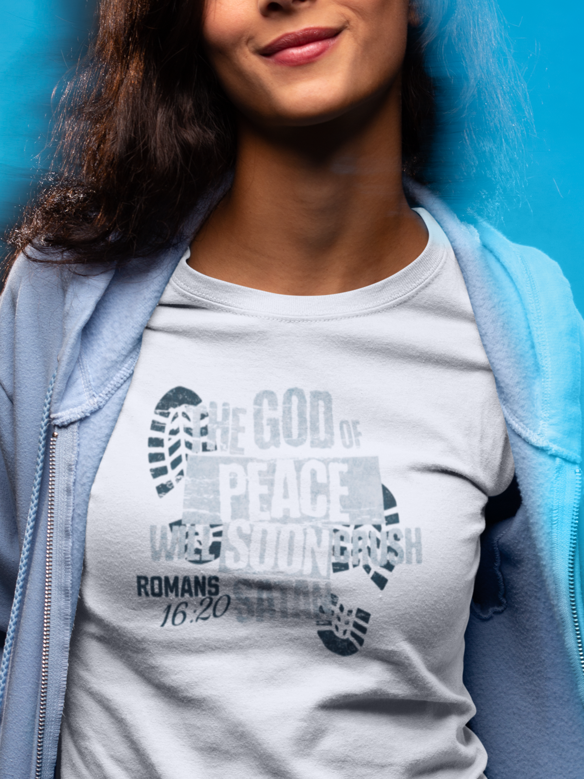 God of Peace Will Soon Crush Satan Gospel Short Sleeve Christian T-Shirt