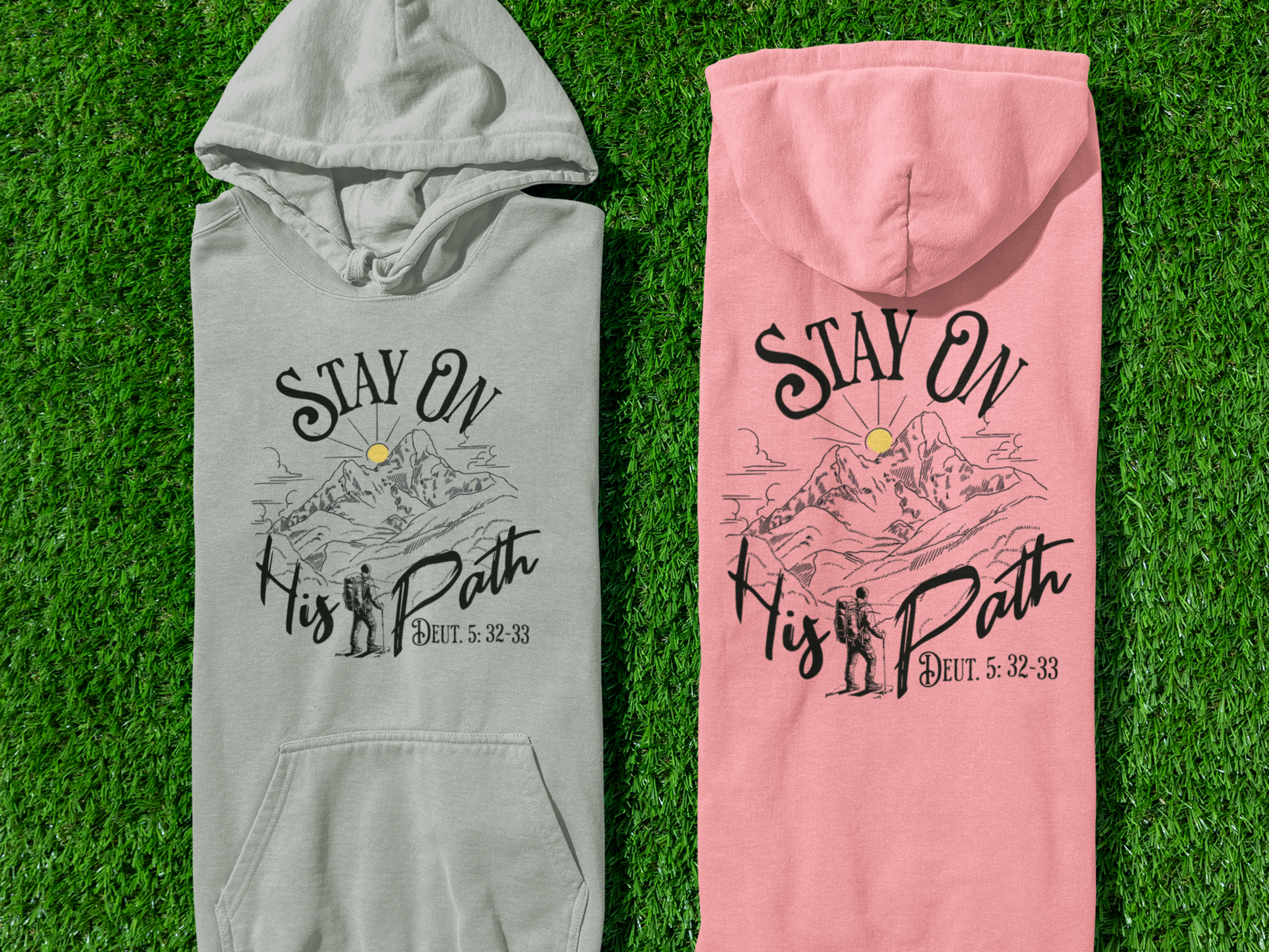Stay On His Path Deut. 5:32-33 Gospel Long Sleeved Christian Hoodie