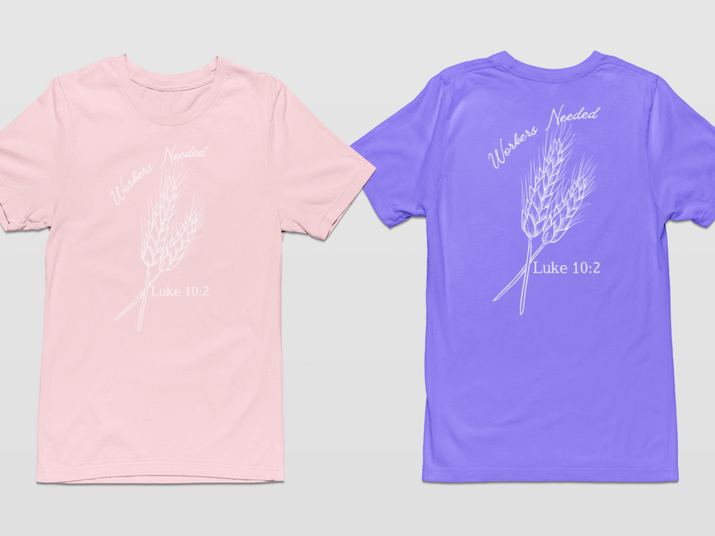 Luke 10 Workers Needed Wheat Gospel Short Sleeved Gospel T Shirt
