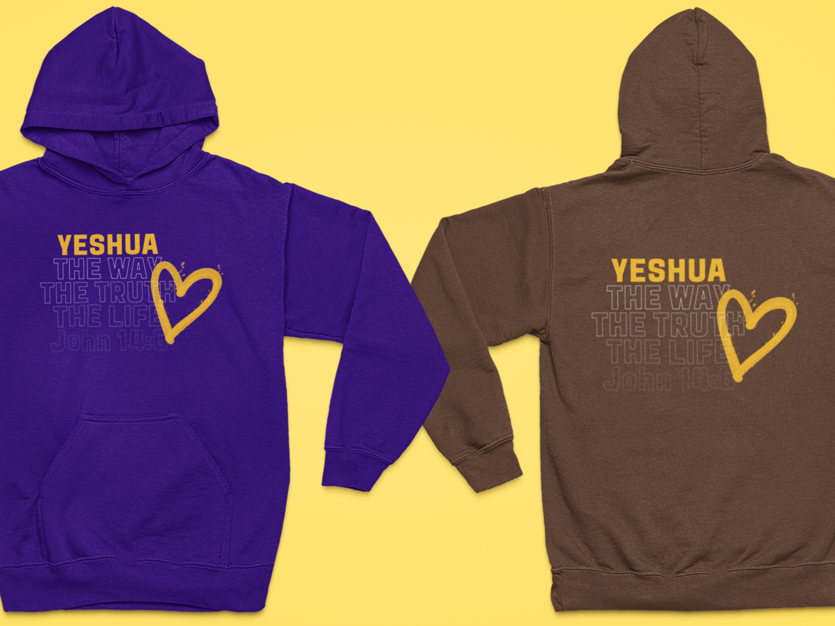 Yeshua - The Way, Truth and Life Long Sleeved Christian Hoodie